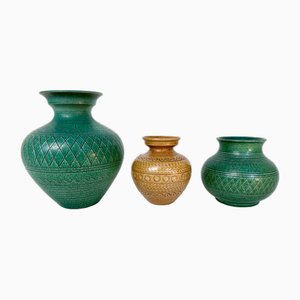 Studio Ceramic Art Vases by Wilhelm Kagel, Germany, 1950s, Set of 3
