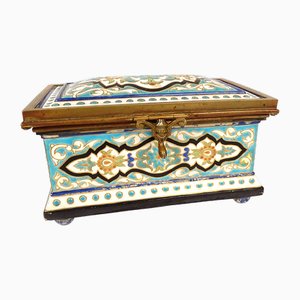Chocolates Box in Bronze and Enamel from Maison Boissier, 19th Century