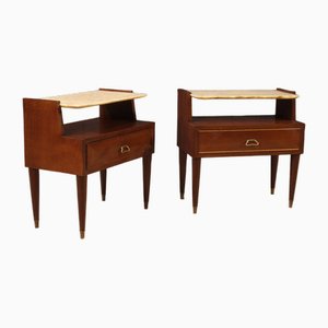 Bedside Tables with Onyx Top, 1970s, Set of 2