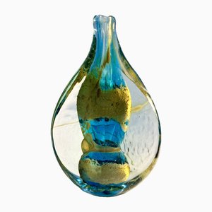 Sculptural Mouth-Blown Art Glass Vase by Michael Harris for Mdina, Malta, 1970s