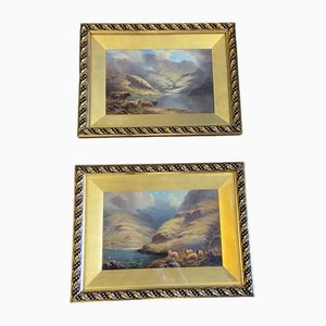 Wycliff Egginton, Landscapes, 19th Century, Oil Paintings, Set of 2