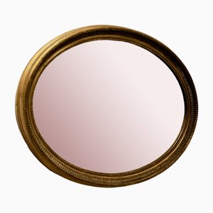 Specchio ovale grande dorato
