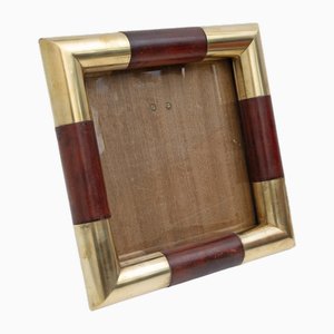 Mid-Century Modern Italian Brass Picture Frame by Tommaso Barbi, 1970s