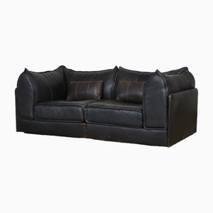 DS-19A Sofa in Brown Buffalo Leather from De Sede, 1973