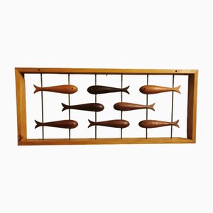 Mid-Century German School of Fish Wall Decoration, 1950s