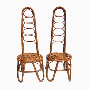 Bamboo Chairs attributed to Dirk Van Sliedregt, 1950s, Set of 2