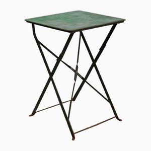 Small Vintage French Square Garden Bistro Table, 1920s