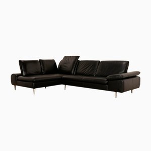 Loop Leather Corner Sofa in Black from Willi Schillig