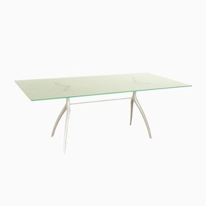 8990 Glass Dining Table in Silver from Rolf Benz