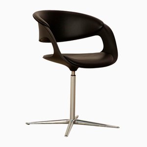 Lox Leather Armchair in Black Plastic from Walter Knoll / Wilhelm Knoll