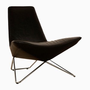 Fauteuil Mychair en Cuir Noir de Walter Knoll / Wilhelm Knoll