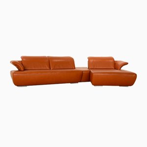 Avanti Leather Corner Sofa in Brown-Orange from Koinor