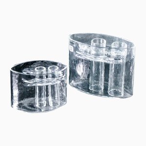 Glass Vases by Alfredo Barbini, 1970s, Set of 2