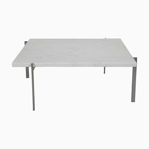 Pk-61 Coffee Table of White Marble from Poul Kjærholm, 1990s