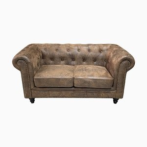 Chester Two-Seater Sofa in Faux Leather by Europa Antiques