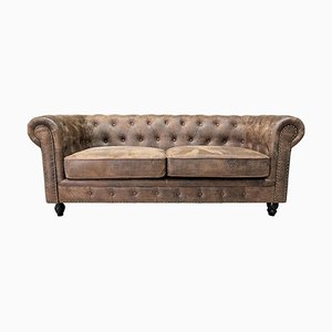Chester Premium Three-Seater Sofa in Faux Leather by Europa Antiques