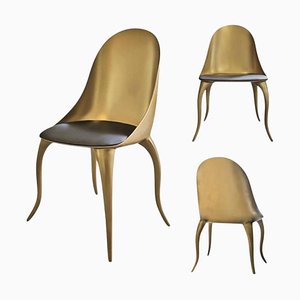 Design Stuhl in Altgold von Europa Antiques