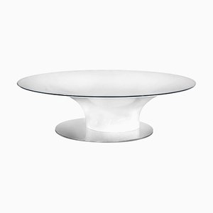 Table Basse Design Laquée Blanc Brillant par Europa Antiques