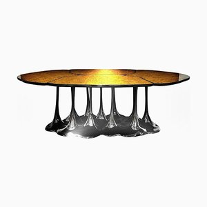 Mesa de comedor lacada en negro con acabado brillante de Europa Antiques