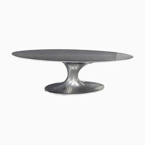 Chrome Dining Table in Wood and Resin by Europa Antiques