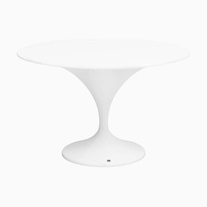 Table de Salle à Manger Ronde Design Blanc Mat par Europa