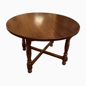 Runder Louis XIII Tisch aus Eiche