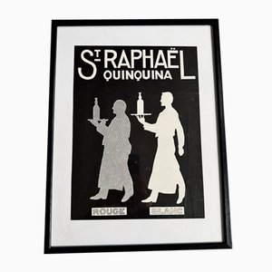 Poster pubblicitario vintage di St. Raphael Quinquina, Francia, anni '20