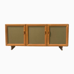 Enfilade Mb 15 en Noyer et Tissu Vert Olive par Franco Albini & Franca Helg pour Poggi, 1957