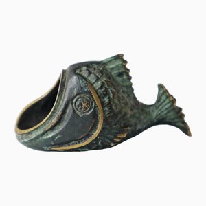 Aschenbecher aus Bronze in Form eines Fisches von Walter Bosse, 1960er