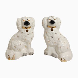 King Charles Spaniels en Porcelaine, 1960s, Set de 2