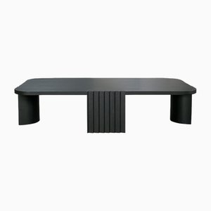 Modern European Caravel Low Coffee Table in Black Oak by Collector