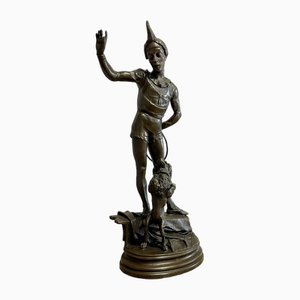 Alfred Barye, Clown Figure, 1800s, Bronze