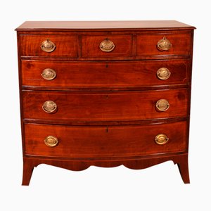 Regency Bowfront Chest of Drawers in Mahogany, 1800s