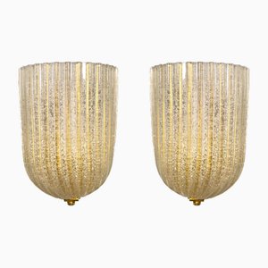 Italienische Murano Wandlampen von Barovier & Toso, 1970er, 2er Set