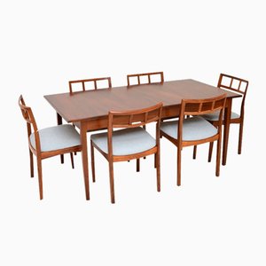 Tavolo da pranzo e sedie attribuite a Robert Heritage per Archie Shine, anni '60, set di 7