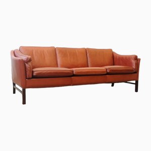 Dänisches Vintage 3-Sitzer Sofa aus Büffelleder von Mobelfabrik