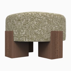 Pouf Cassette en Tissu Kvadrat Zero 0002 et Chêne Fumé par Alter Ego pour Collector