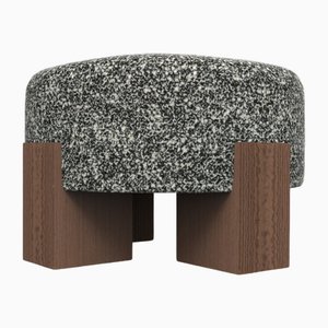 Cassette Pouf in Kvadrat Zero 0004 Fabric and Smoked Oak by Alter Ego for Collector