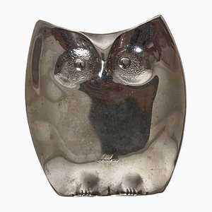 Metal Owl Vide-Poche or Ashtray
