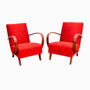 Mid-Century Armchairs by Jindřich Halabala, 1950s, Set of 2