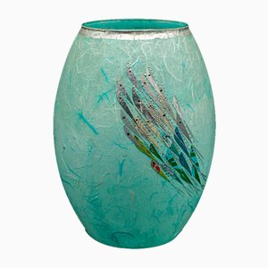English Art Glass Baluster Urn by Margaret Johnson, 2000s