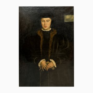 Retrato de Christine de Dinamarca, década de 1800, óleo sobre lienzo