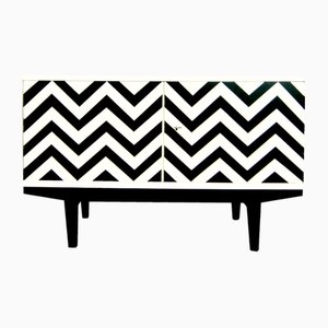 Cabinet with Op Art Motif, Poland, 1960s