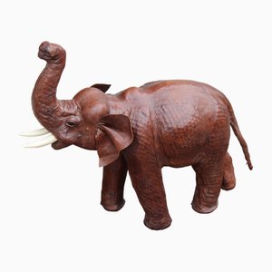 Elefant mit Bezug aus Kalbsleder, 1950er