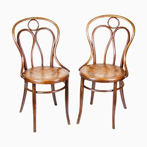 Sillas nº 19 atribuidas a Thonet, década de 1900. Juego de 2