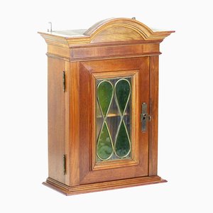 Wall Cabinet with Stained Glass Showcase, 1915