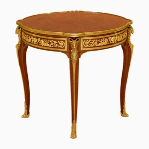 Late 19th Century Louis XV Mahogany Table Decorated with Marquetry attributed to Francois Linke