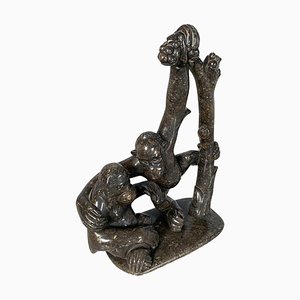 Artista italiano, Escultura de monos, Mediados del siglo XX, Mármol