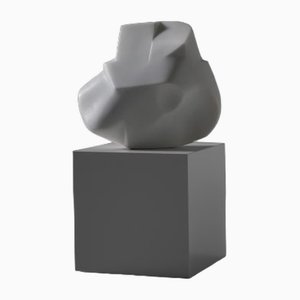 Escultura abstracta grande de mármol de Carrara de André Eijberg, Bélgica, años 70