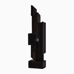 Abstract Cubistic Wooden Sculpture by Jan Timmer, the Netherlands, 1975